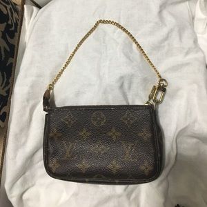 Louis Vuitton mini pochette on chain
